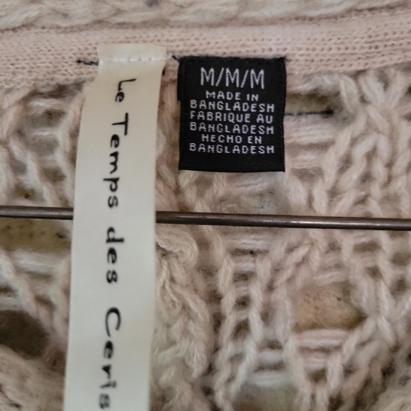 Off white cable knit cropped sweater - Picture 2 of 2